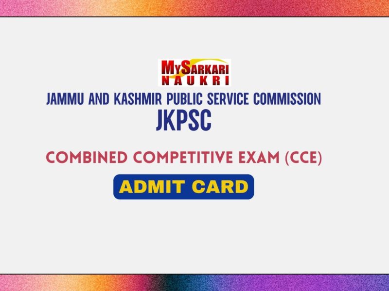 JKPSC CCE Mains Admit Card