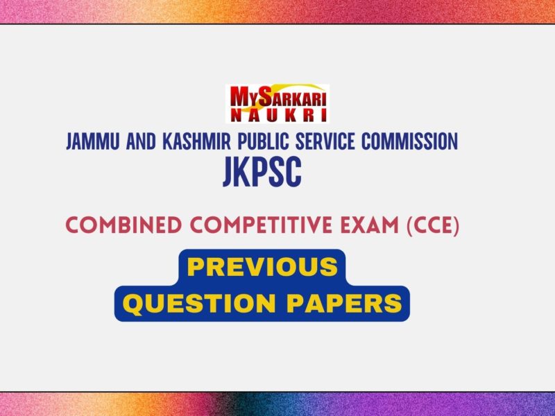 JKPSC CCE Previous Question Papers