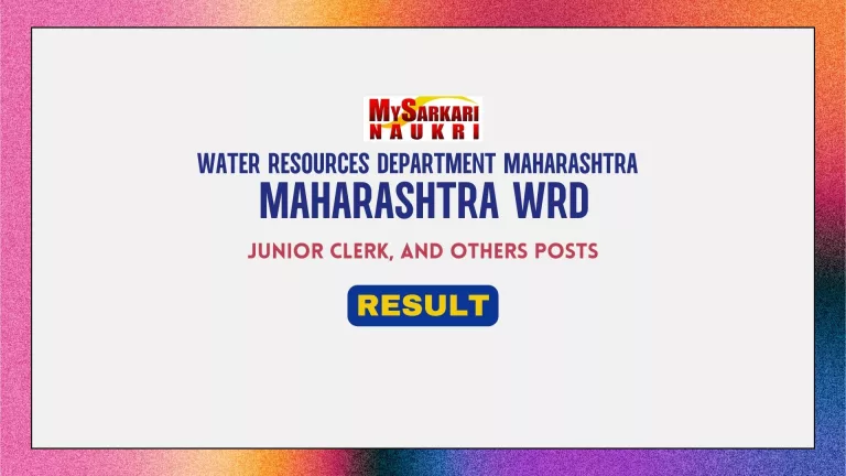 Maharashtra WRD Result