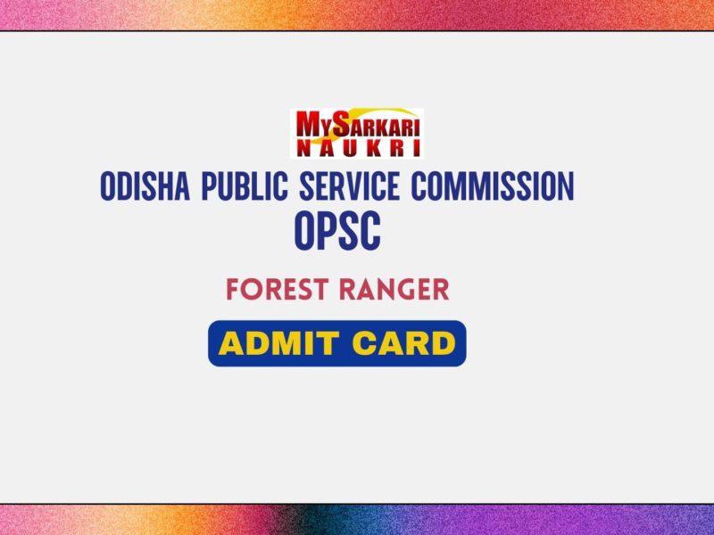 OPSC Forest Ranger Admit Card