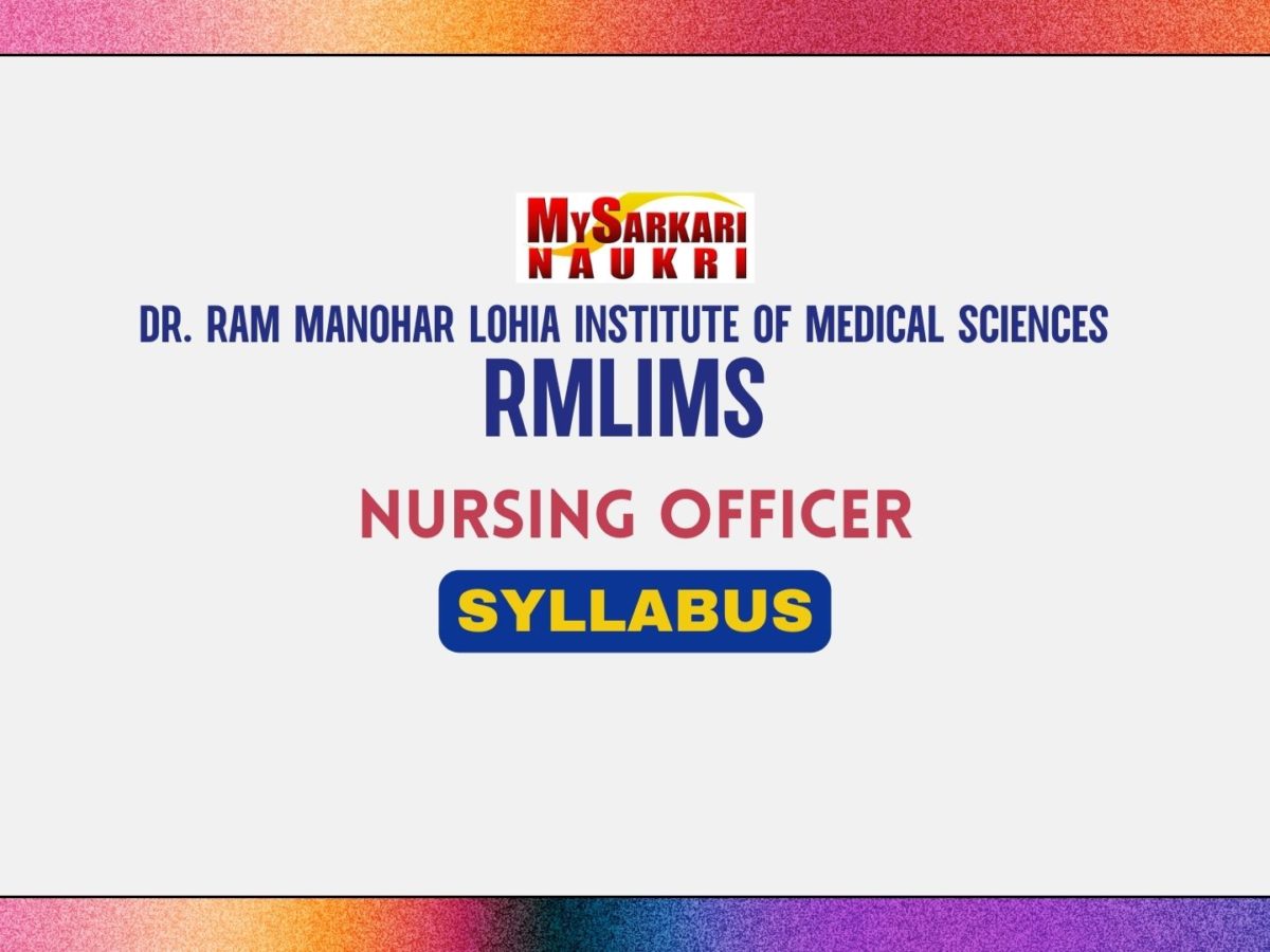 RMLIMS Nursing Officer Syllabus