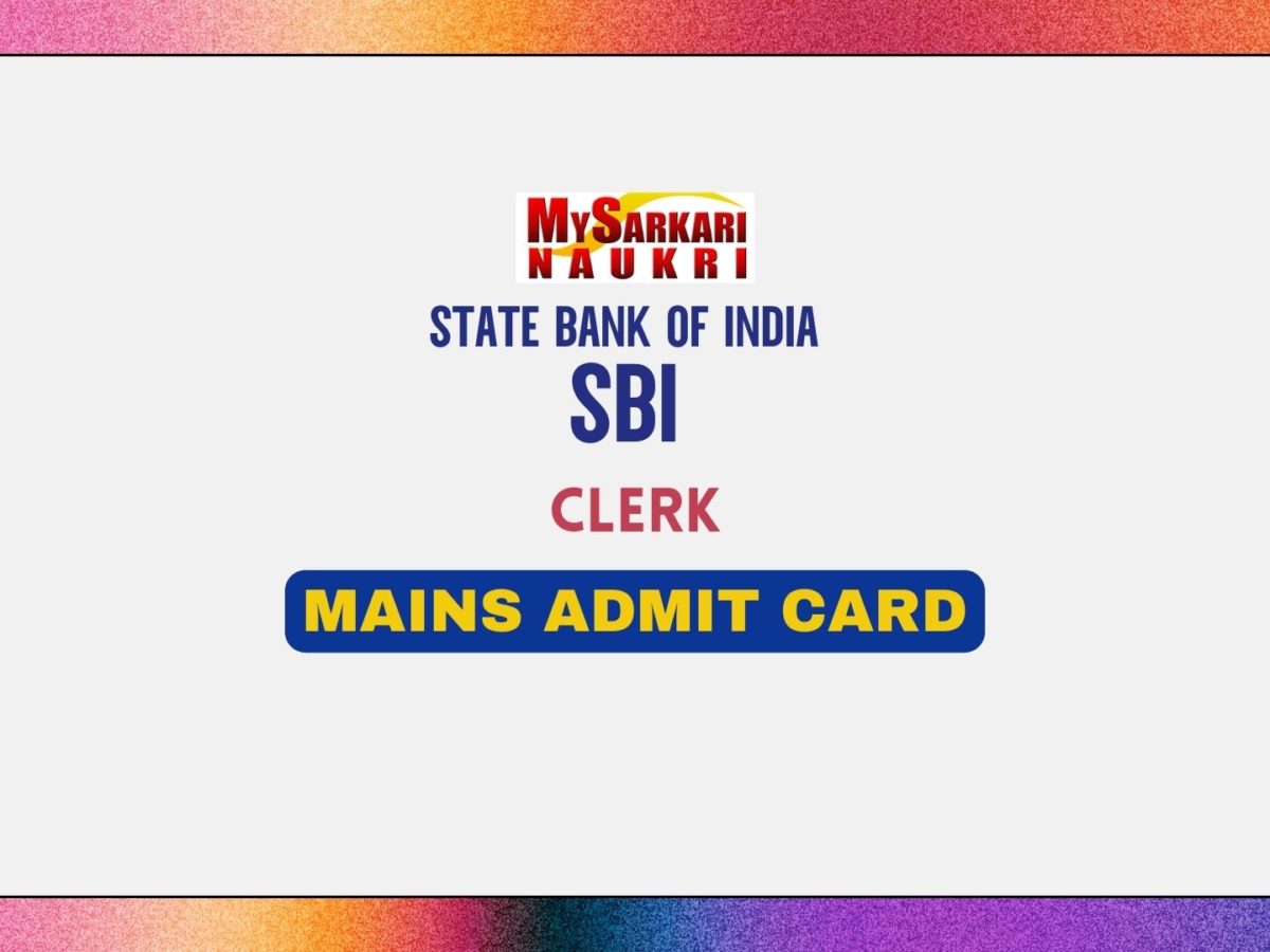 SBI Clerk Mains Admit Card