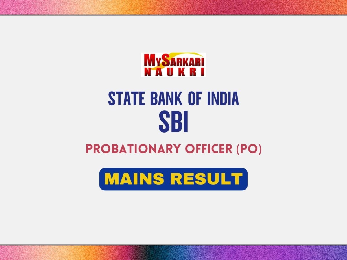 SBI PO Mains Result