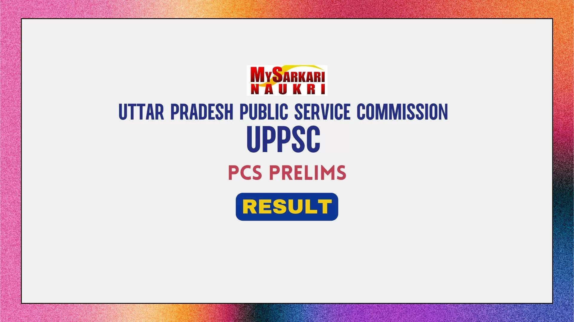 UPPSC PCS Prelims Result