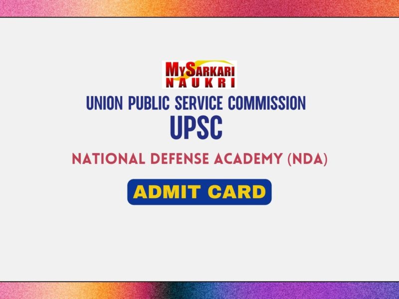 UPSC NDA 1 Admit Card