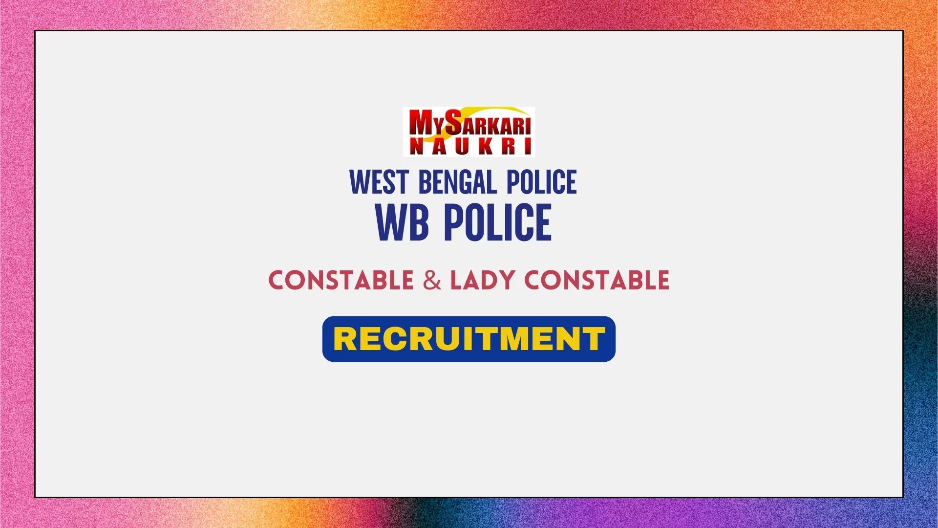 WB Police Constable Lady Constable