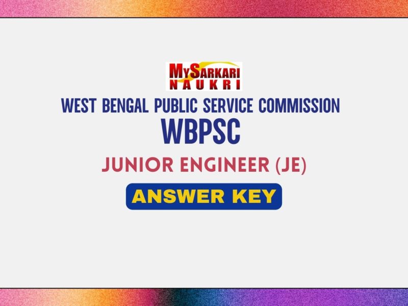 WBPSC JE Final Answer Key