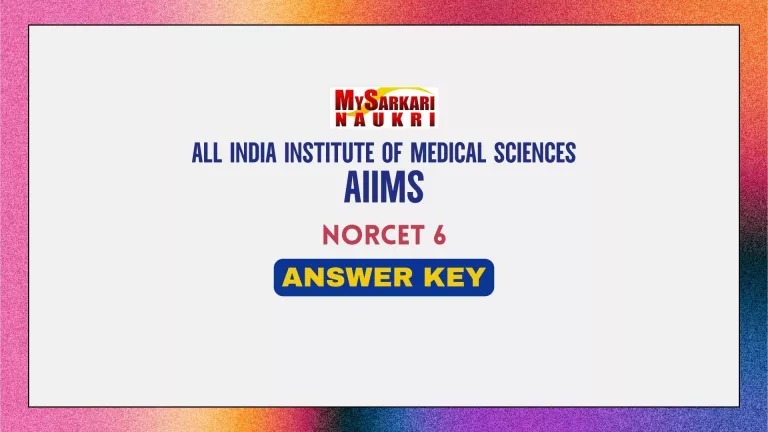 AIIMS NORCET 6 Answer Key