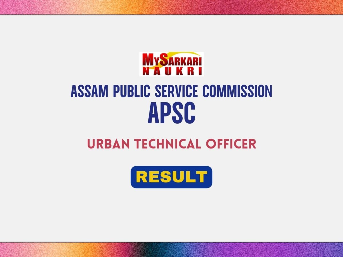 APSC Urban Technical Officer Result