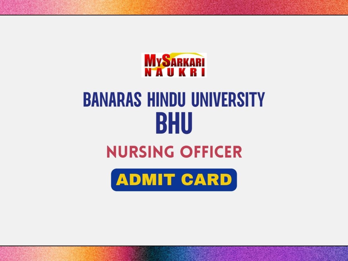 BHU Nursing Officer Admit Card