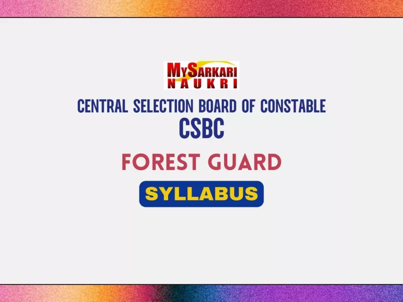 Bihar Forest Guard Syllabus