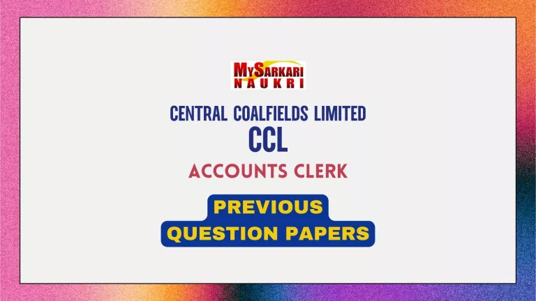 CCL Accounts Clerk Previous Question Papers