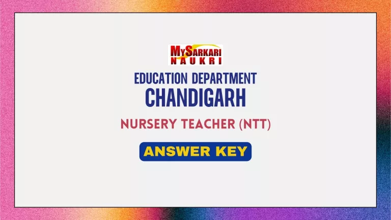Chandigarh NTT Answer Key
