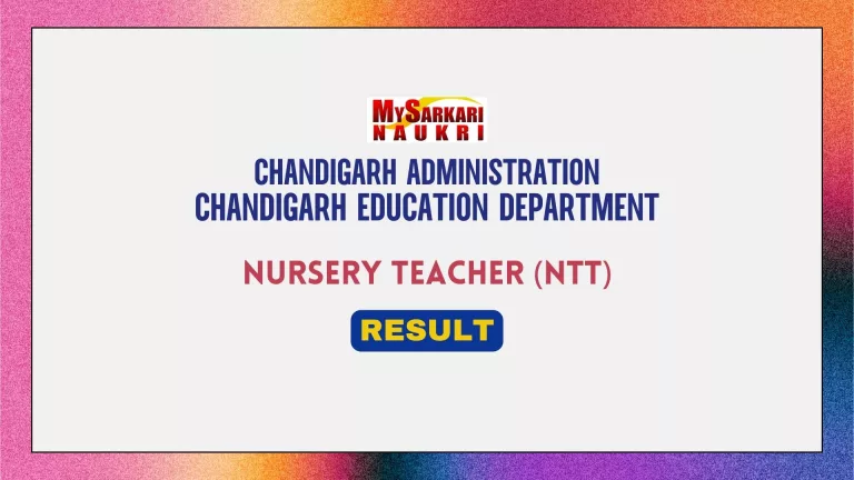 Chandigarh NTT Result