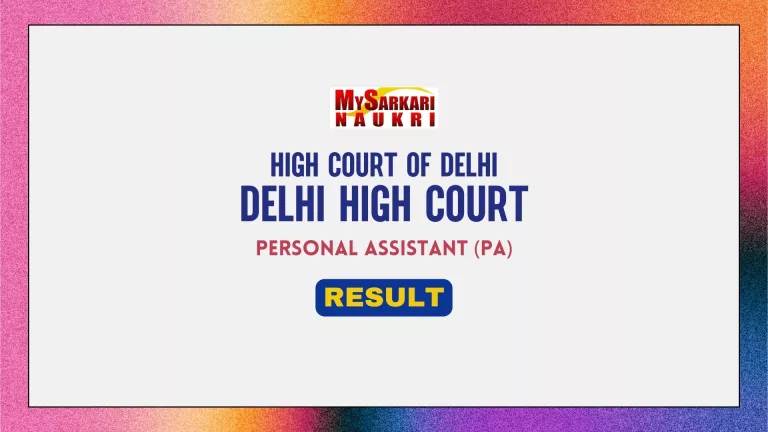 Delhi High Court PA Result