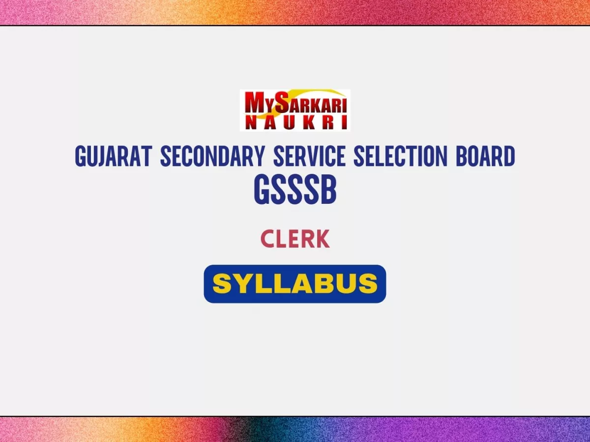 GSSSB Clerk Syllabus