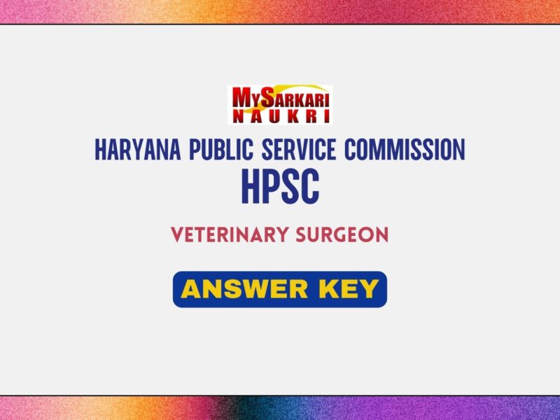 HPSC Veterinary Surgeon Answer Key