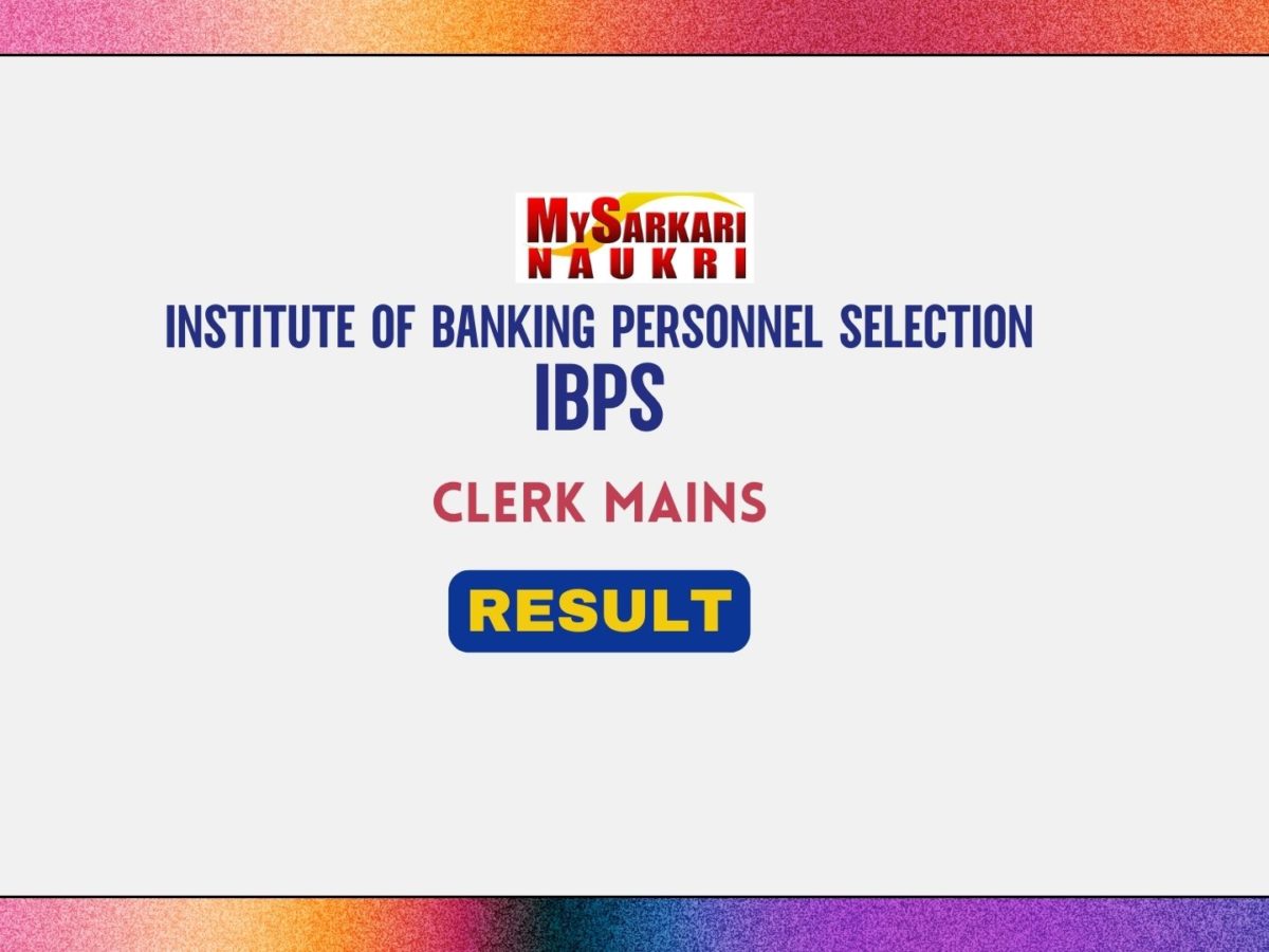 IBPS Clerk Mains Result