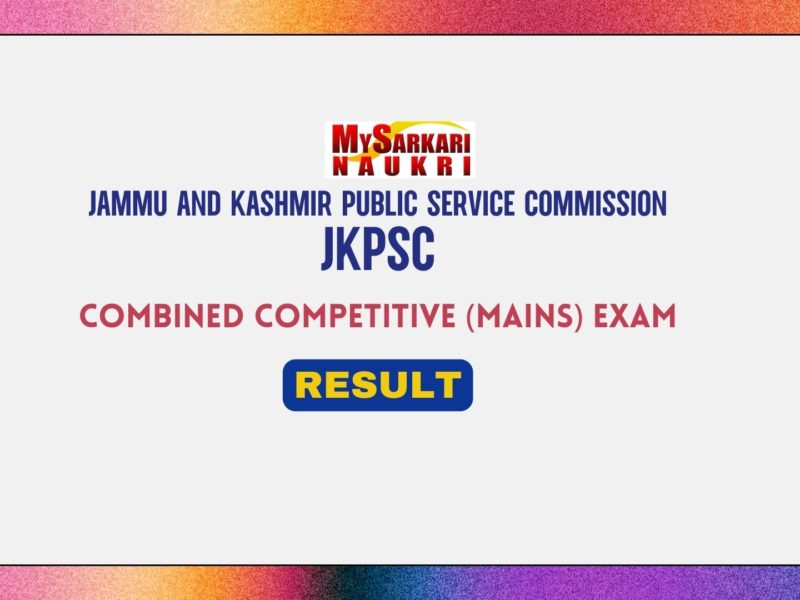 JKPSC CCE Mains Result