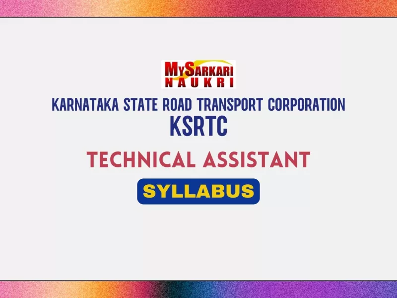 KSRTC Technical Assistant Syllabus