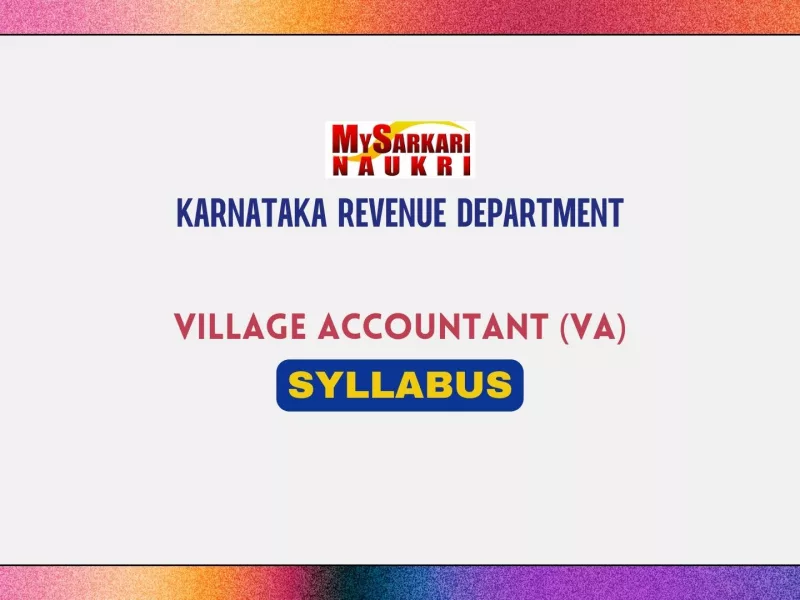 Karnataka Revenue Department Syllabus
