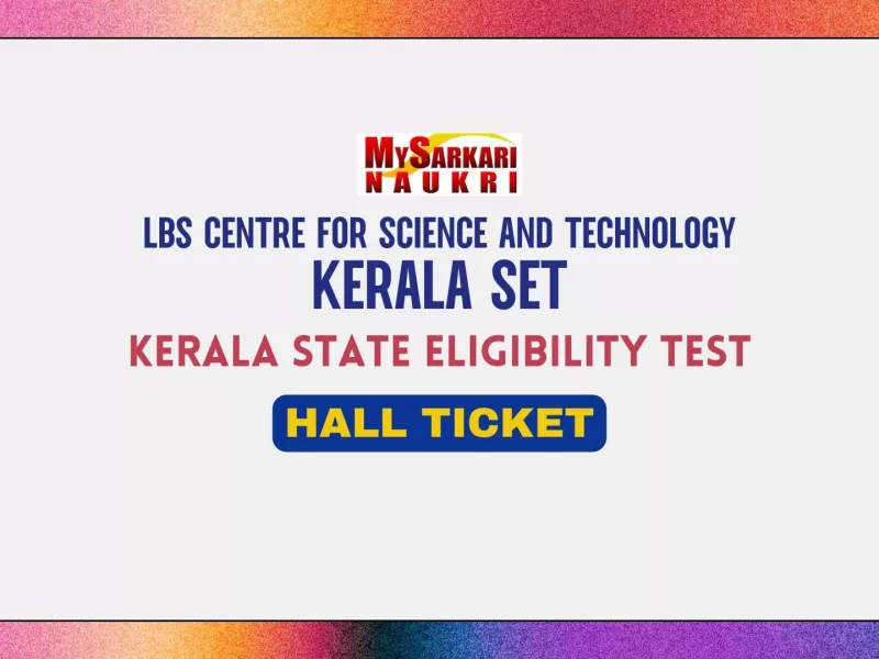Kerala SET Hall Ticket
