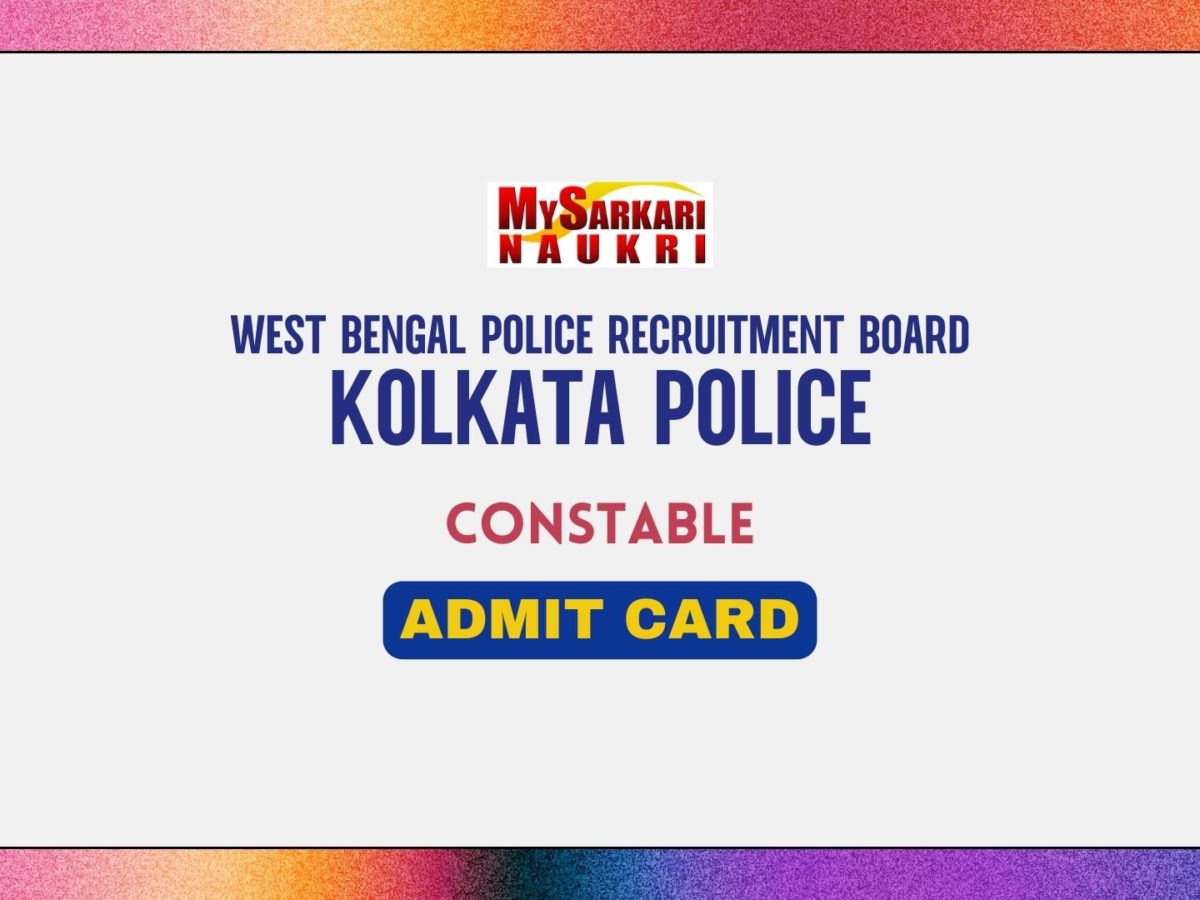 Kolkata Police Constable Admit Card
