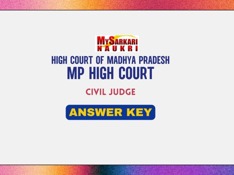 MP High Court Civil Judge Mains Answer Key