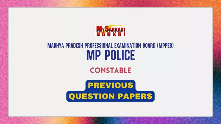 MP Police Constable Previous Question Papers
