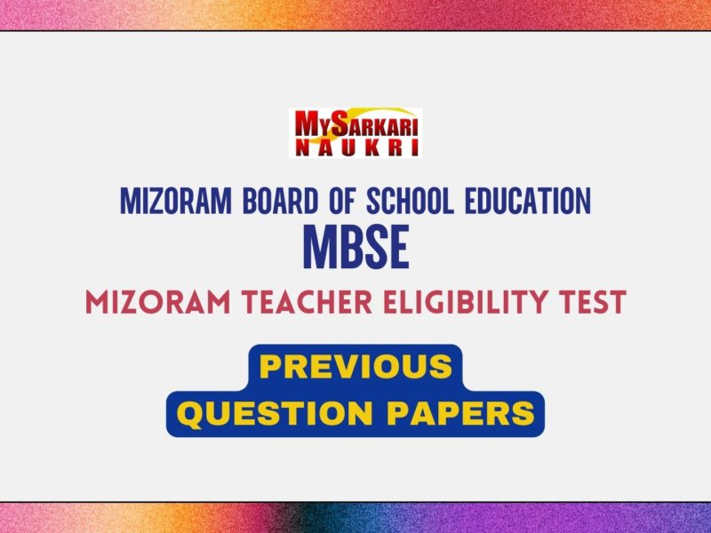 Mizoram TET Previous Question Papers