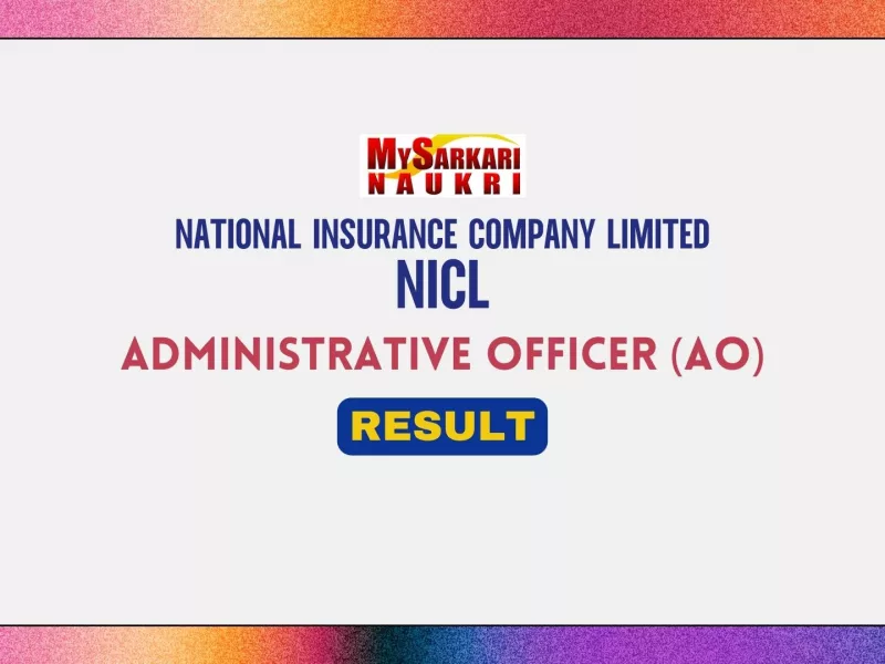 NICL Administrative Officer (AO) Mains Result