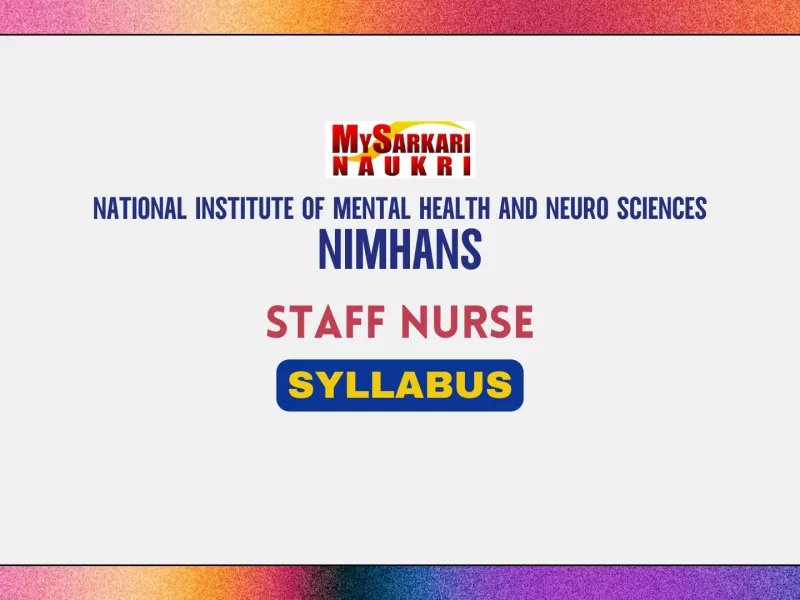 NIMHANS Staff Nurse Syllabus