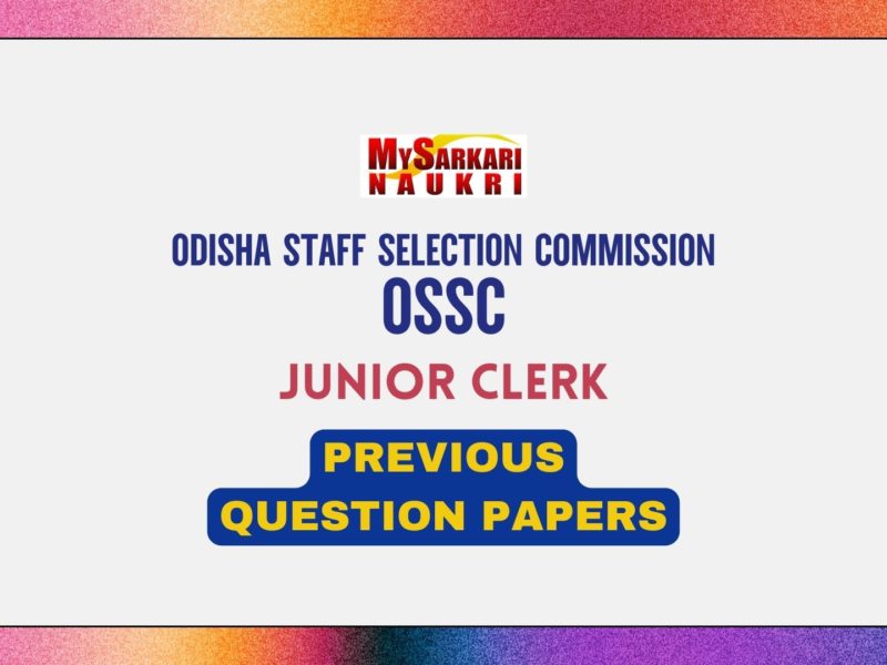 OSSC Junior Clerk Previous Question Papers