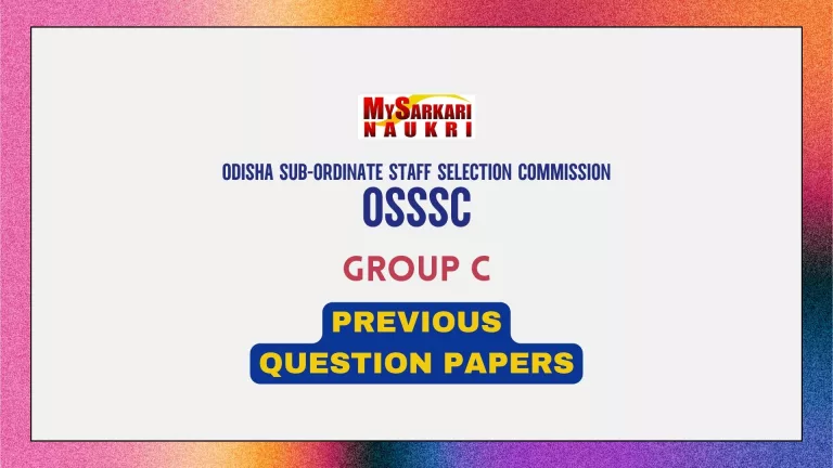 OSSSC Group C Previous Question Papers