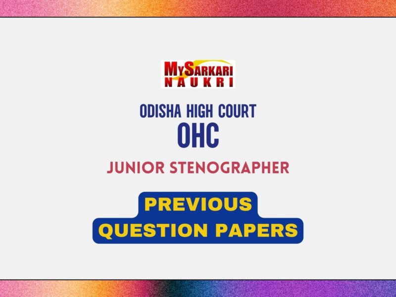 Odisha High Court Junior Stenographer Previous Questions Papers
