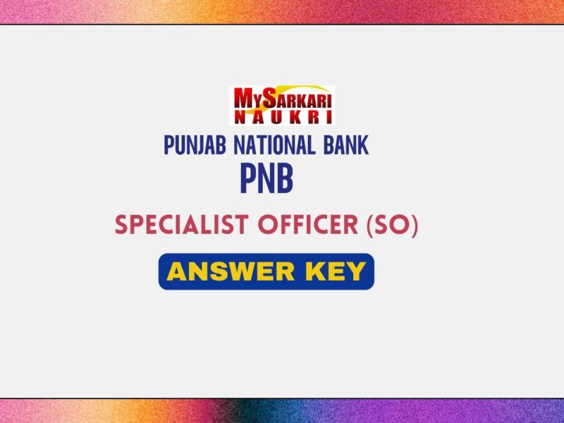 PNB SO Answer Key