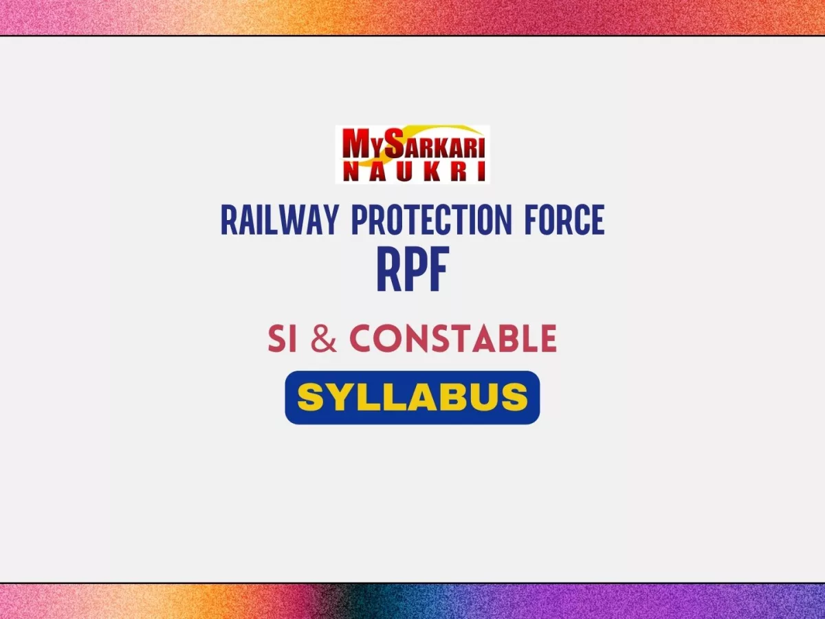 RPF SI, Constable Syllabus