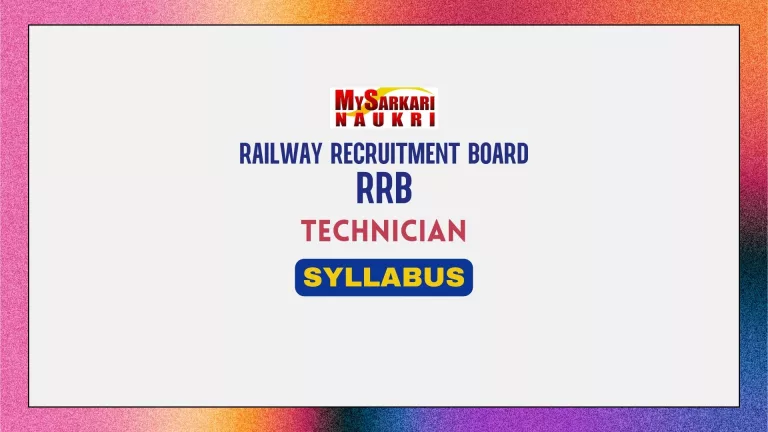 RRB Technician Syllabus