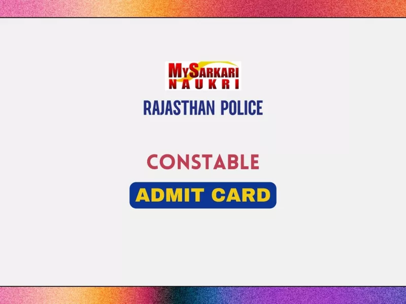 Rajasthan Police Constable Admit Card