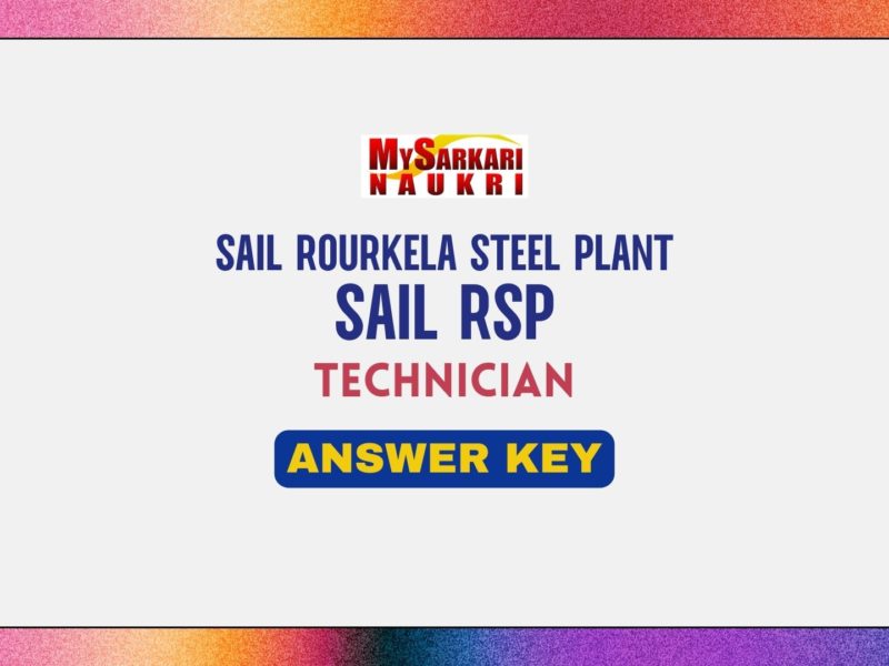 SAIL Rourkela Steel Plant Technician Answer Key