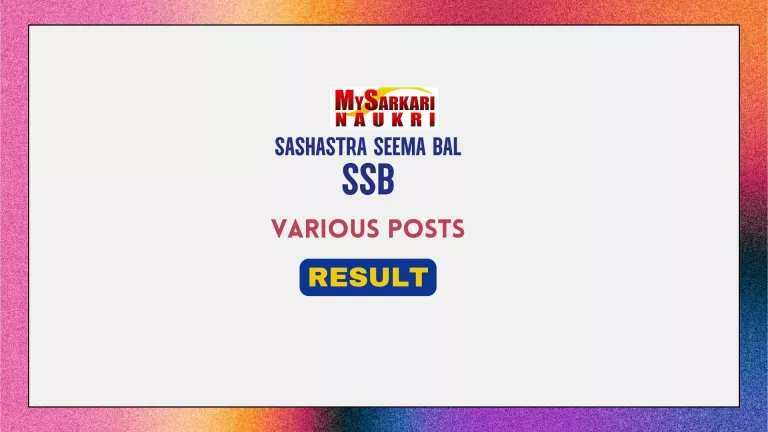SSB Result
