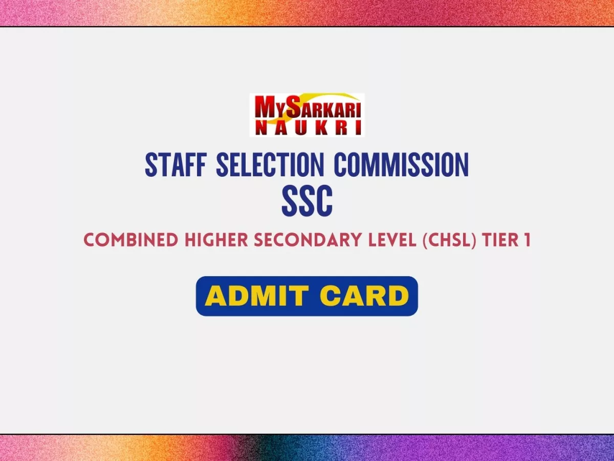 SSC CHSL Tier 1 Admit Card