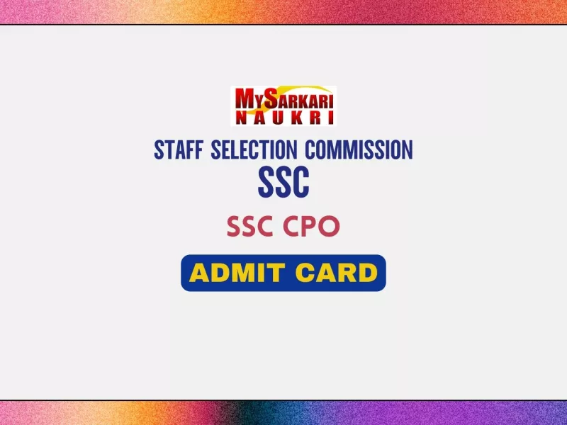 SSC CPO Admit Card