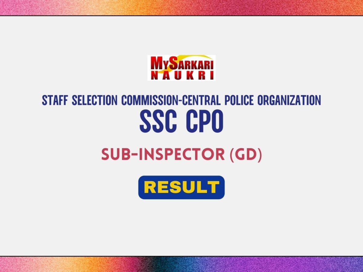 SSC CPO Result