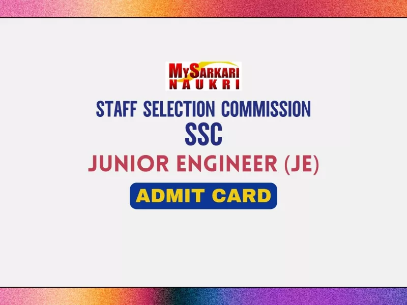 SSC JE Admit Card