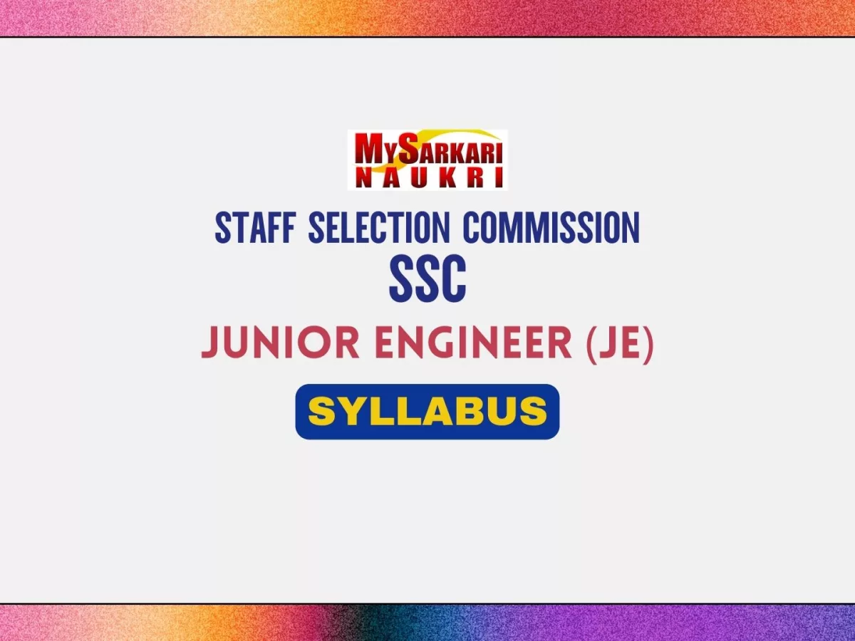 SSC JE Syllabus