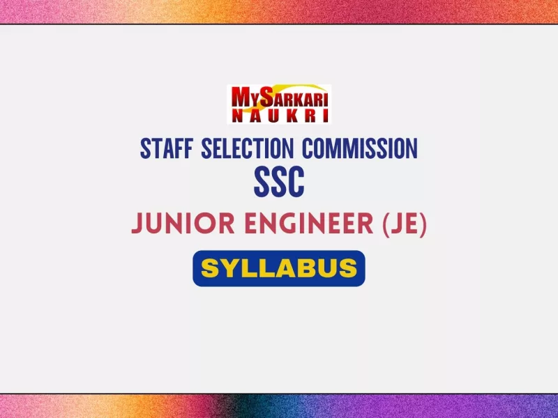 SSC JE Syllabus