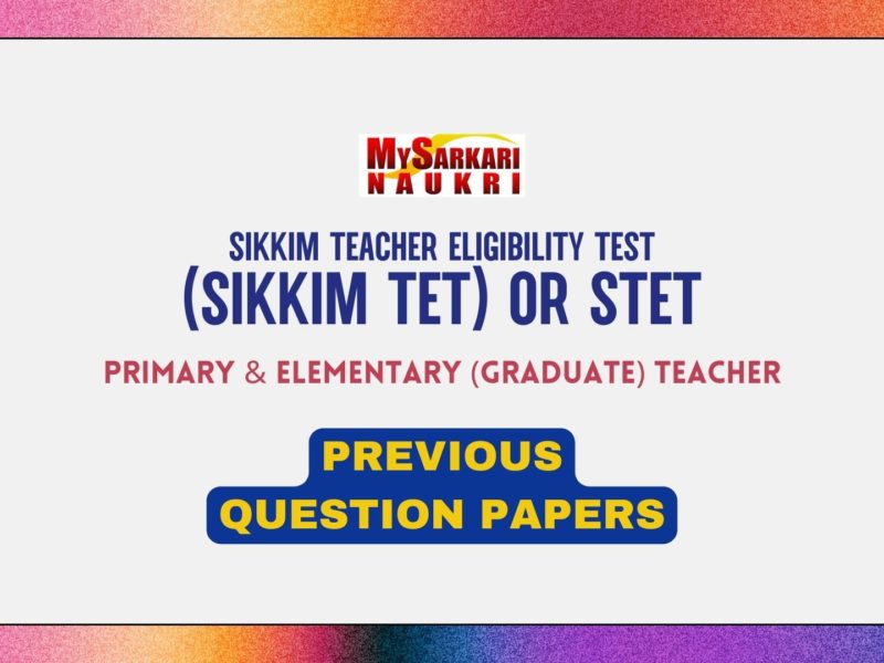 Sikkim TET Previous Question Papers
