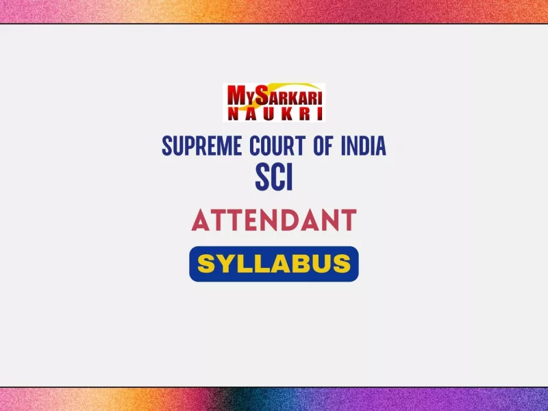 Supreme Court of India Attendant Syllabus