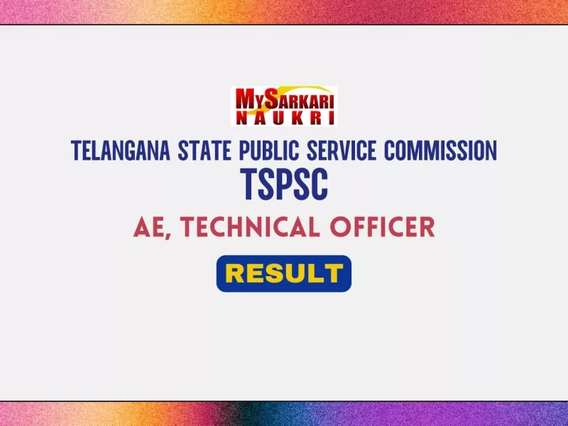 TSPSC AE, Technical Officer Result